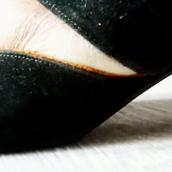 Tessera pumps used, size 37.5, black with wide strap, genuine leather