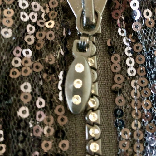 Bomber jacket with sequins Fionella Rubino like new, black