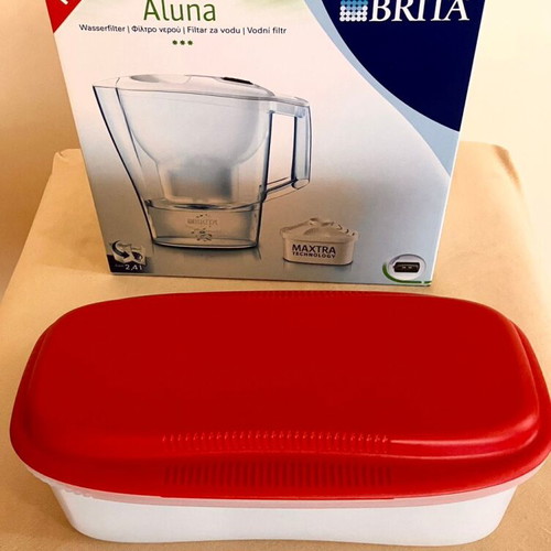 Tupperware microwave pasta maker new with Brita Aluna water filter jug gift