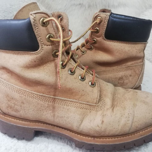 Timberland boots used, brown and yellow, size 44