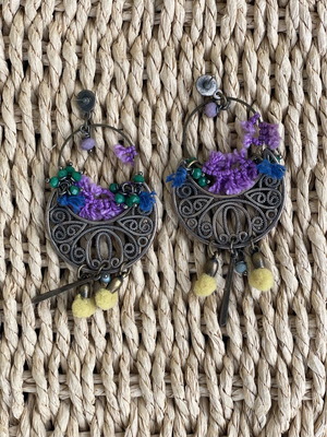 Long silver earrings used