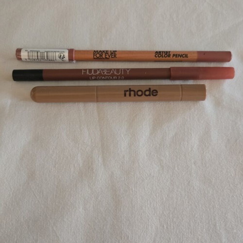 Lip pencil set Rhode, Huda Beauty & Make Up For Ever neutral tones like new