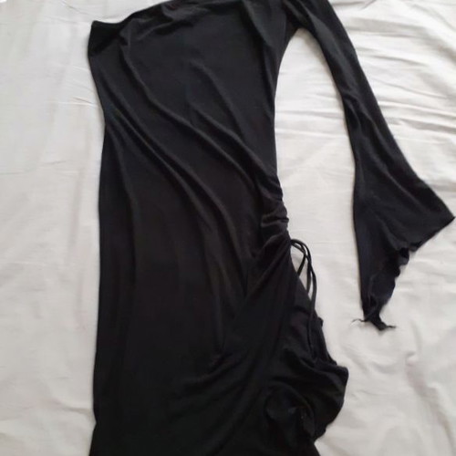 Asymmetric one-shoulder dress size small, black