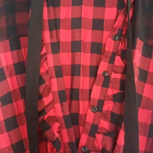 Paranoia Checked Dress like new, medium, short sleeve, black and red