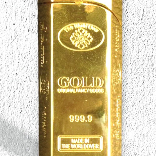 Gas lighter new, shaped like a small gold bar