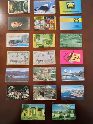 Phone cards used, pack of 20, 1994-1997