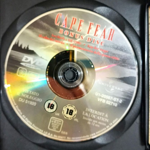 Cape Fear DVD like new, thriller with subtitles