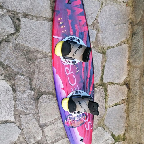 Kite-surf/wake-board used with bindings