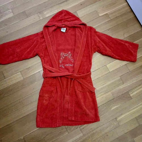 Red bathrobe for girls No10, Nima