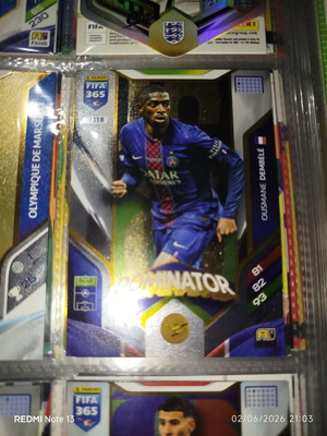 Panini Adrenalyn XL FIFA 365 2026 Ousmane Dembélé μεταχειρισμένη συλλεκτική κάρτα
