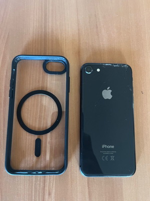 Iphone 8 64GB used with small crack on back glass, space gray
