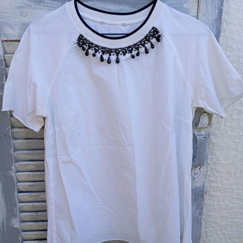 White blouse size medium used with nice fabric