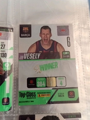 Panini Top Class 2025-26 συλλεκτική κάρτα Jan Vesely της FC Barcelona