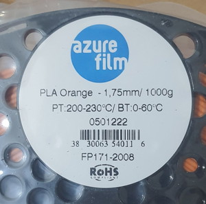 PLA 3D печатна нишка Azure оранжева 1кг