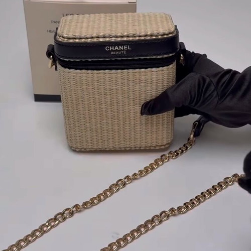 Chanel Les Beiges makeup bag with long strap