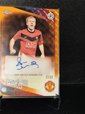 2025-26 Topps Chrome UCC Paul Scholes αυτόγραφο /25 Manchester United