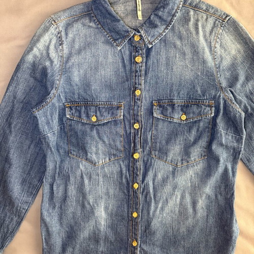 Denim shirt Star Body H size S like new, blue