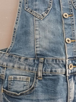 Denim salopette used, size XL fitting like M, blue