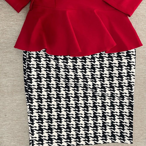 Dress like new, size M/38, black and red