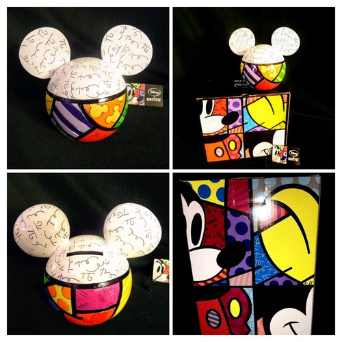 Disney/Britto Mickey Mouse head money bank by Enesco
