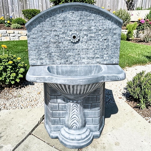 Garden fountain Veselina new, concrete, gray and white