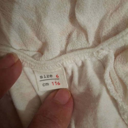 White Funky Buddha T-shirt for 6-year-old girl like new