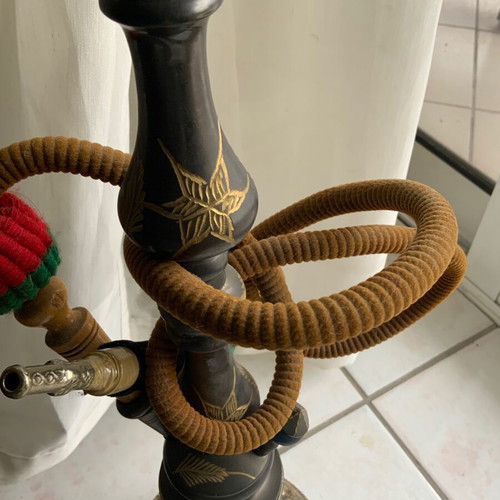Handmade hookah used, height 70 centimeters