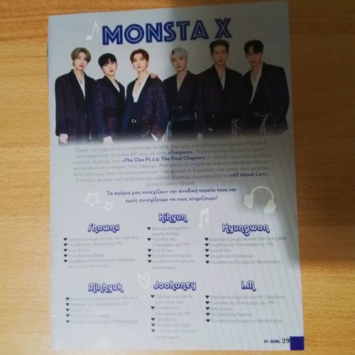 Monsta X All About Luv ver.1 album used with CD, poster and group pc