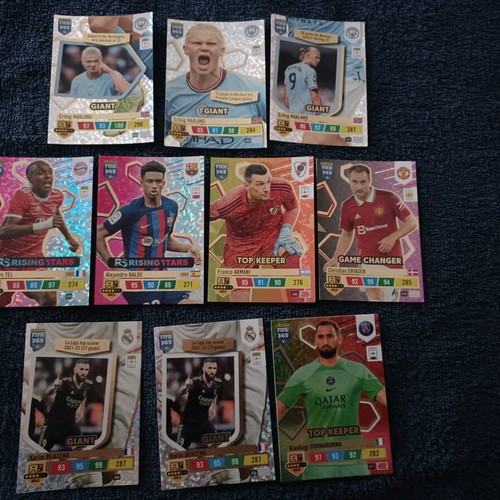 FIFA 365 Adrenalyn XL 2023 cards used, pack of 10 with Haaland and Benzema