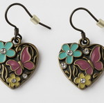 Earrings antique vintage heart with designs by Accessorize like new