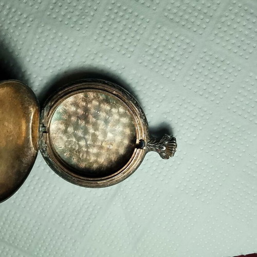 Antique silver collectible watch 1900-1920 used without mechanism