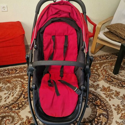 Stroller set with port bebe and bassinet used, 3 pieces