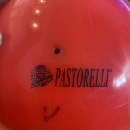Pastorelli rhythmic ball used, coral color