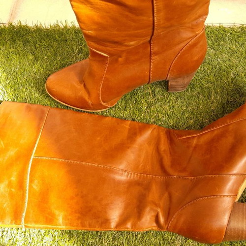Stradivarius boots used, brown, size 39, comfortable heel