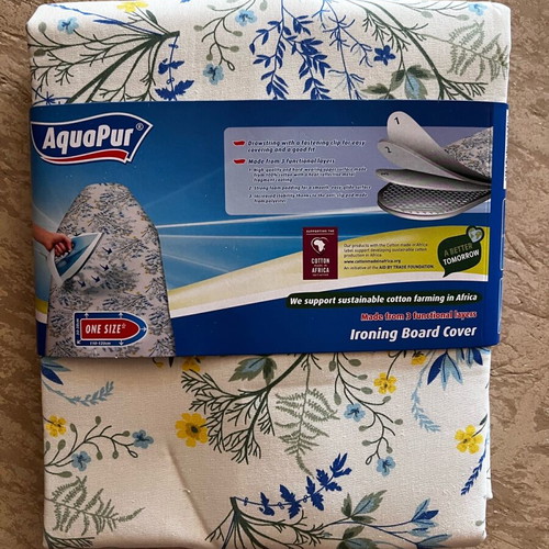 Ironing cover new white with flowers one size 110-120