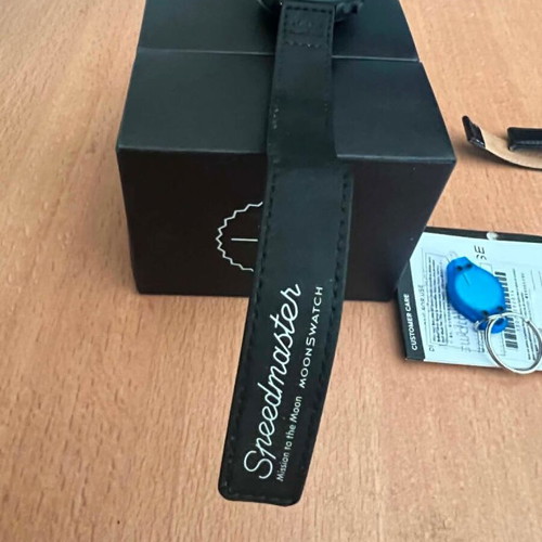 Swatch MoonSwatch Mission to the Moonphase watch, black and white