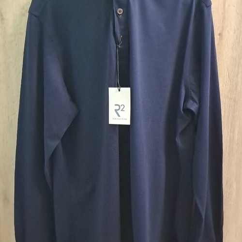 R2 Jersey Cotton Shirt Polo New Dark Blue Size M