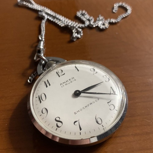 Anker pocket watch used with 17 Rubis and shockproof
