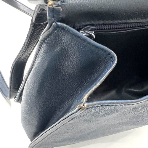 Longchamp blue leather crossbody bag used