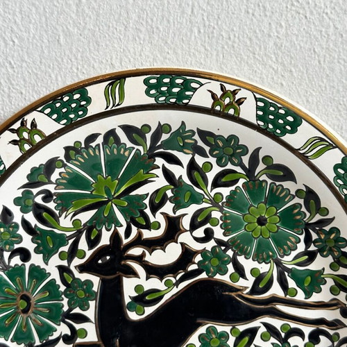 Elafos Handmade Ceramic Decorative Plate used, Rhodes, Ø24.5 cm