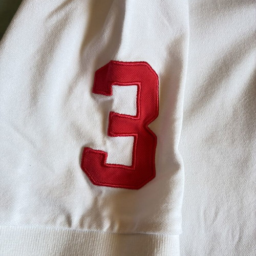 U.S. Polo Assn. White Piqué Polo Shirt Large with Yellow Embroidery