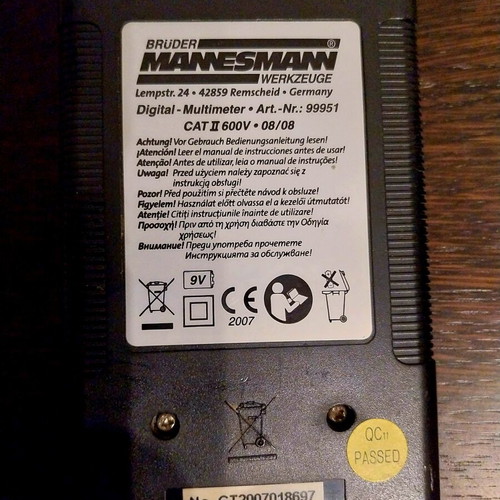 Brüder Mannesmann Digital Multimeter new, model Art.-Nr. 99951