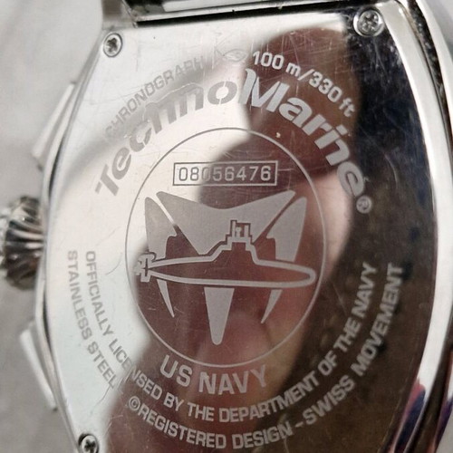 TechnoMarine US Navy Orange Chrono Big Date wristwatch used