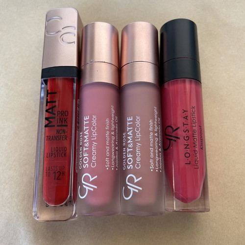 Liquid lipsticks, pack of 4