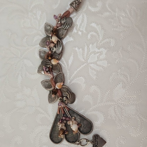 Russa handmade bracelet like new with floral and duck design