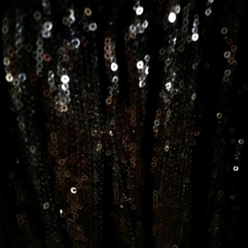 Dress M with elastic band and sequin skirt, new, black