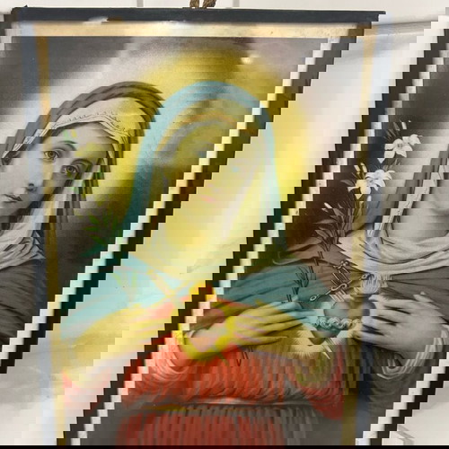 Стара картина икона употребявана, Свети образ на Богородица