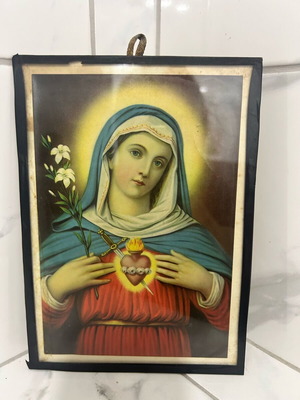 Стара картина икона употребявана, Свети образ на Богородица