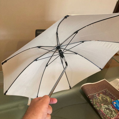 Peg Perego stroller umbrella used, cream color
