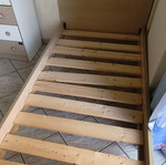 Children's single bed 90x200 cm, sturdy wooden frame